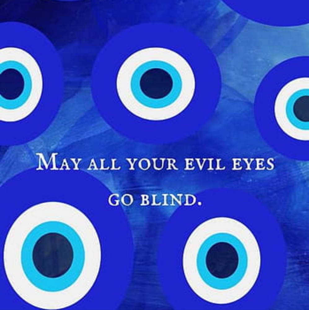 🧿SOLD🧿Evil Eye Protection Citrine Quartz Beads Good Luck Crystals Blue - Picture 7 of 17